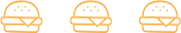Three hamburger graphics